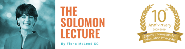 Solomon Lecturer Ms Fiona McLeod SC